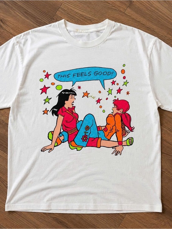 Gildan Other - This feels good tee with Multicolor Retro Cartoon Print